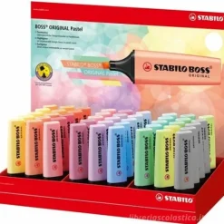 Espositore 45 evidenziatori con punta a scalpello Stabilo Boss Pastel