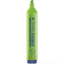 Evidenziatore con punta a scalpello Tratto Video lime