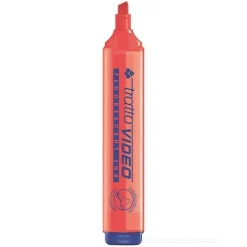 Evidenziatore con punta a scalpello Tratto Video rosso corallo (F830206)