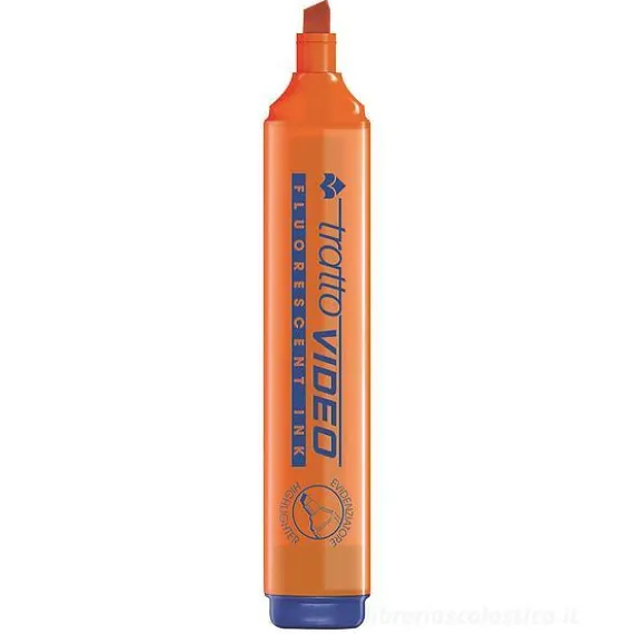 Evidenziatore con punta a scalpello Tratto Video arancione