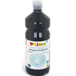 Flacone 1 litro colore a tempera brillante nero