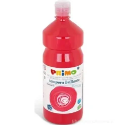 Flacone 1 litro colore a tempera brillante rosso vermiglio