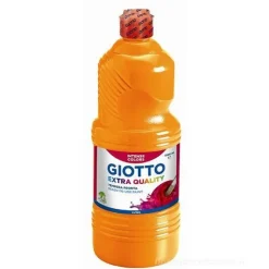 Flacone 1 litro colore a tempera Giotto Extra Quality arancione