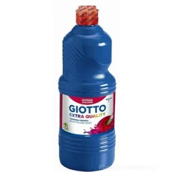 Flacone 1 litro colore a tempera Giotto Extra Quality blu oltremare