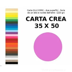 10 fogli cartoncino Carta Crea Elle Erre cm 35x50
