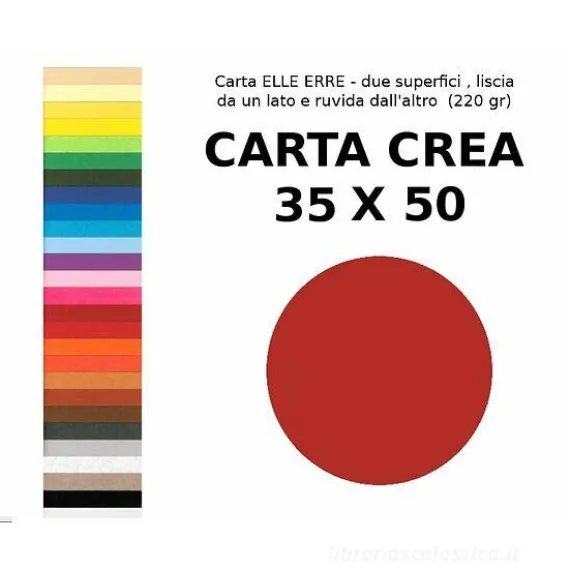 10 fogli cartoncino Carta Crea Elle Erre cm 35x50