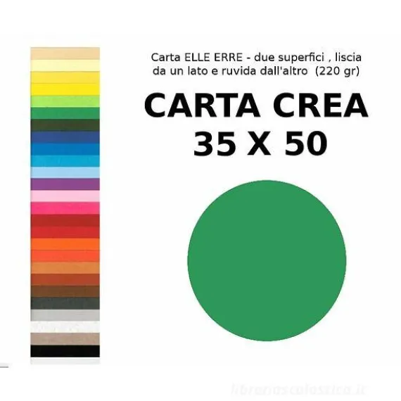 10 fogli cartoncino Carta Crea Elle Erre cm 35x50