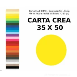 10 fogli cartoncino Carta Crea Elle Erre cm 35x50