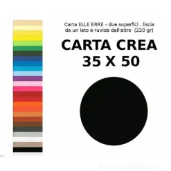 10 fogli cartoncino Carta Crea Elle Erre cm 35x50