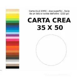 10 fogli cartoncino Carta Crea Elle Erre cm 35x50