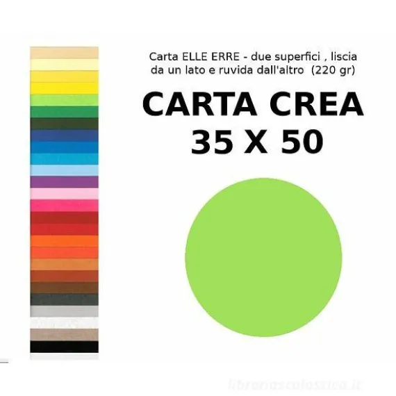 10 fogli cartoncino Carta Crea Elle Erre cm 35x50