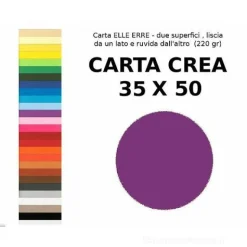 10 fogli cartoncino Carta Crea Elle Erre cm 35x50