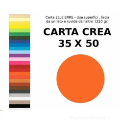 10 fogli cartoncino Carta Crea Elle Erre cm 35x50