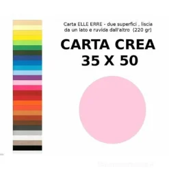 10 fogli cartoncino Carta Crea Elle Erre cm 35x50