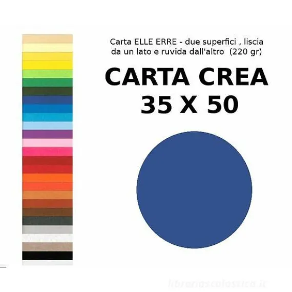 10 fogli cartoncino Carta Crea Elle Erre cm 35x50