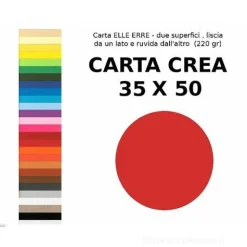 10 fogli cartoncino Carta Crea Elle Erre cm 35x50