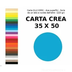 10 fogli cartoncino Carta Crea Elle Erre cm 35x50