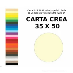 10 fogli cartoncino Carta Crea Elle Erre cm 35x50