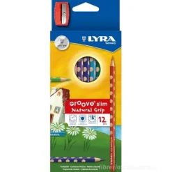 Matite colorate Lyra Groove slim natural grip 12 pezzi