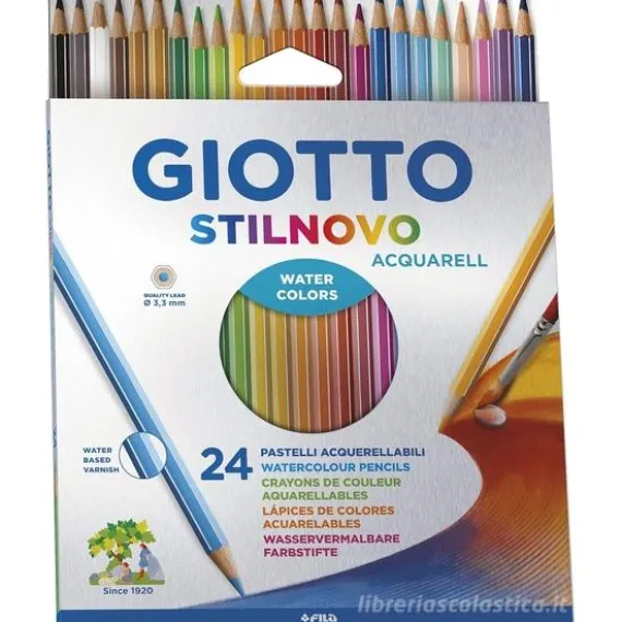 Matite colorati acquerellabili Giotto Stilnovo 24 pezzi
