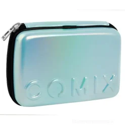 Maxi astuccio completo con guscio rigido Comix Shimmer Azzurro