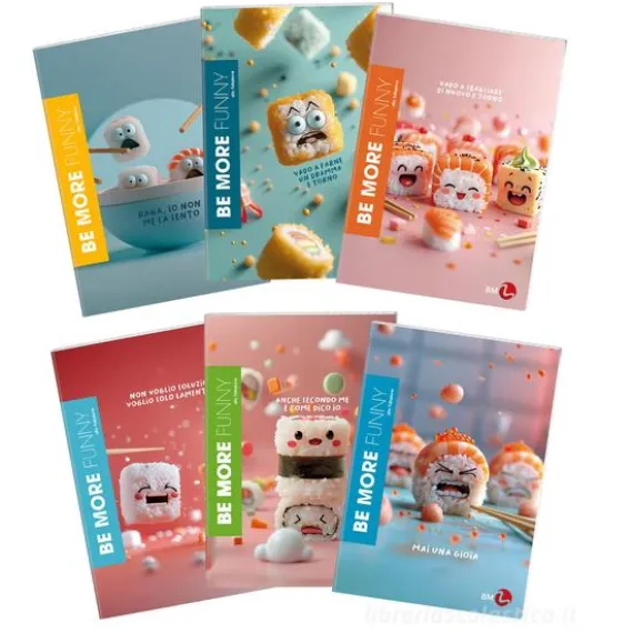 Maxi quaderno formato A4 fogli a quadretti 5 mm 100 grammi Sushi (fantasie assortite)