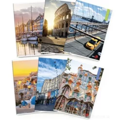 Maxi quaderno formato A4 fogli a righe 1R 80 grammi Città (fantasie assortite)