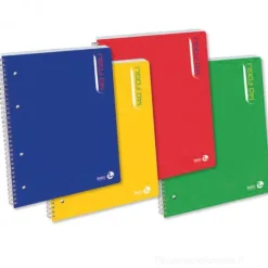 Maxi quaderno spiralato 140 fogli forati 80 gr 1Rigo formato A4 (colori assortiti)