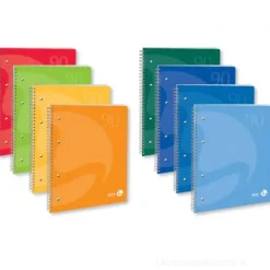 Maxi quaderno spiralato 60 fogli forati 90 gr quadretti 5 mm formato A4 (colori assortiti)