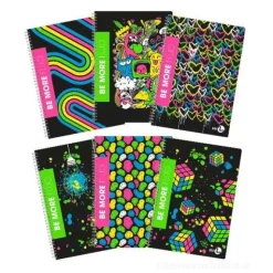 Maxi quaderno spiralato 60 fogli 80 gr quadretti 1R Fluo