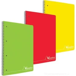 Maxi quaderno spiralato formato A4 144 fogli forati 80 gr quadretti 4 mm (colori assortiti)