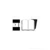 Moleskine large. Set 2 taccuini Volant a pagine bianche copertina nera