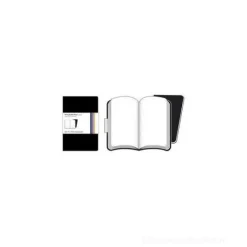 Moleskine large. Set 2 taccuini Volant a pagine bianche copertina nera