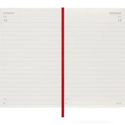 Moleskine 12 mesi - Agenda giornaliera rosso scarlatto - Pocket copertina morbida 2026