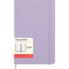 Moleskine 12 mesi - Agenda giornaliera lilla - Large copertina rigida 2026