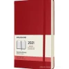 Moleskine 12 mesi - Agenda giornaliera rosso scarlatto - Large copertina rigida 2021