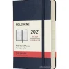 Moleskine 12 mesi - Agenda giornaliera blu zaffiro - Pocket copertina rigida 2021