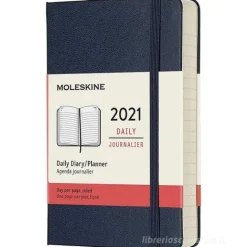 Moleskine 12 mesi - Agenda giornaliera blu zaffiro - Pocket copertina rigida 2021