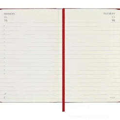 Moleskine 12 mesi - Agenda giornaliera rosso scarlatto - Pocket copertina rigida 2024