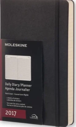 Moleskine 2017 12 mesi - Agenda giornaliera nera - Large Copertina rigida