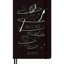Moleskine 12 mesi - Agenda giornaliera Limited Edition Incantesimi Harry Potter Accio - Large copertina rigida fosforescente 2025