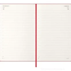 Moleskine 12 mesi - Agenda giornaliera rosso scarlatto - Large copertina rigida 2026
