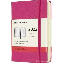 Moleskine 12 mesi - Agenda giornaliera rosa bouganvillea - Pocket copertina rigida 2022