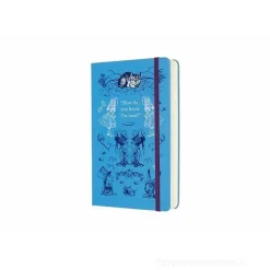 Moleskine 18 mesi - Agenda giornaliera Limited Edition Alice in Wonderland blu - Large copertina rigida 2019-2020