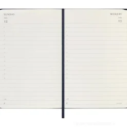 Moleskine 12 mesi - Agenda giornaliera blu zaffiro - Pocket copertina rigida 2026