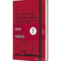 Moleskine 12 mesi - Agenda giornaliera Limited Edition Peanuts bordeaux - Large copertina rigida 2022