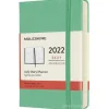 Moleskine 12 mesi - Agenda giornaliera verde ghiaccio - Pocket copertina rigida 2022