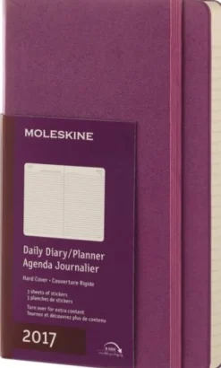 Moleskine 2017 12 mesi - Agenda giornaliera viola - Large Copertina rigida