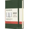 Moleskine 12 mesi - Agenda giornaliera verde mirto - Pocket copertina rigida 2021