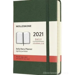 Moleskine 12 mesi - Agenda giornaliera verde mirto - Pocket copertina rigida 2021